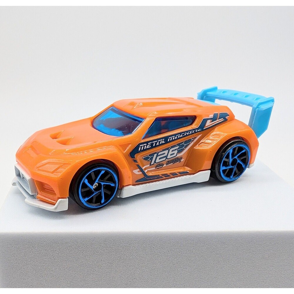 Zuru Metal Machines Orange Racecar Car #126 1:64 Loose Diecast & Plastic